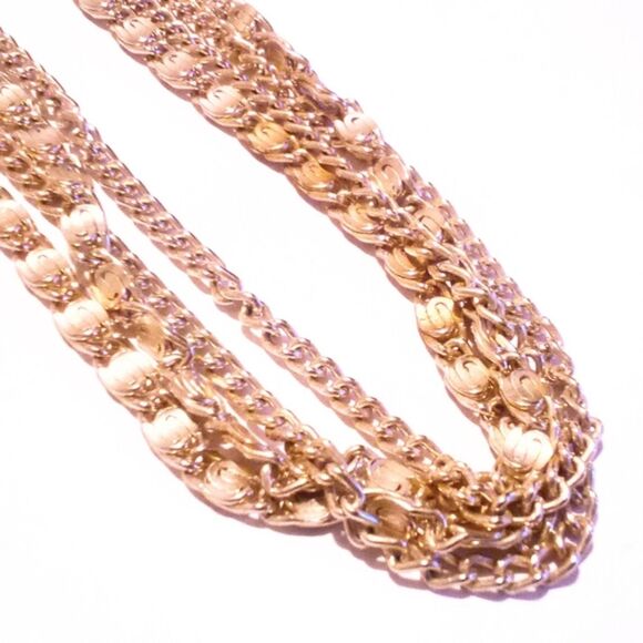 Vintage Sarah Coventry "Four Dimensions" Gold Tone Multi Chain Necklace 1974 - Picture 1 of 5